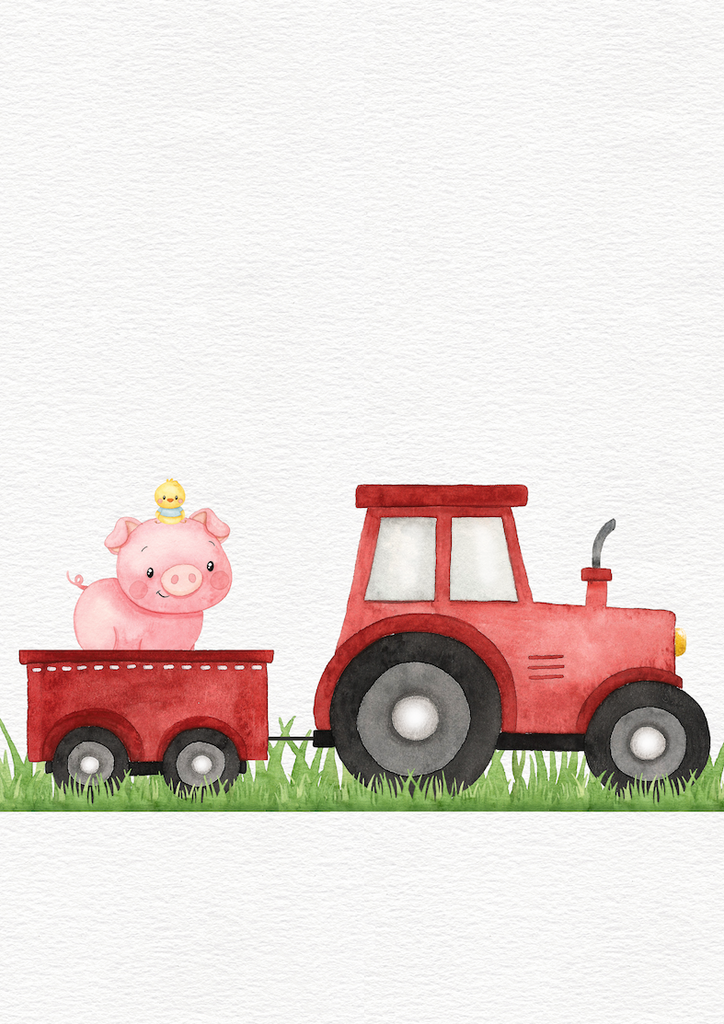 Farm Yard Tractor - Wall Art Print