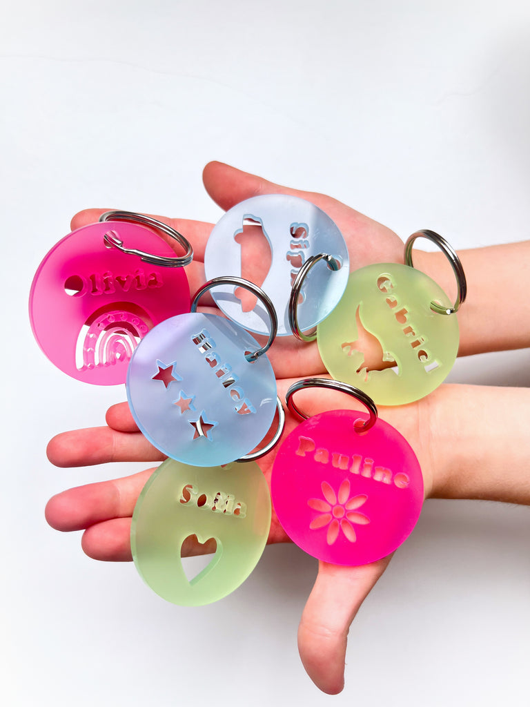 Colour Acrylic Bag Tag - Round