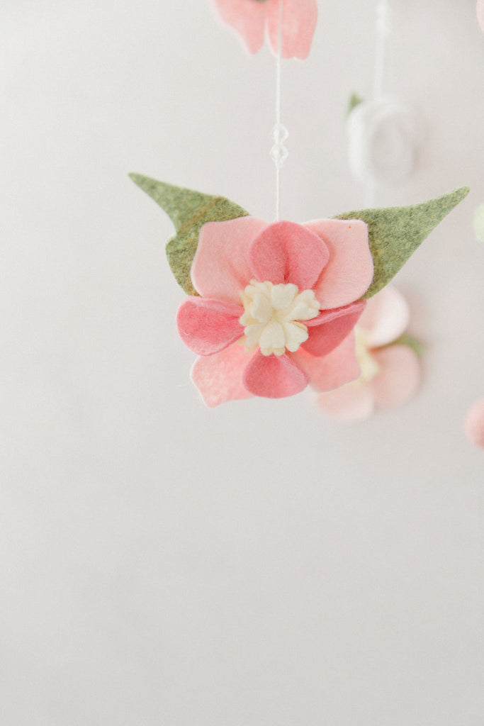 Floral - Felt Baby Mobile (Pink Tones)