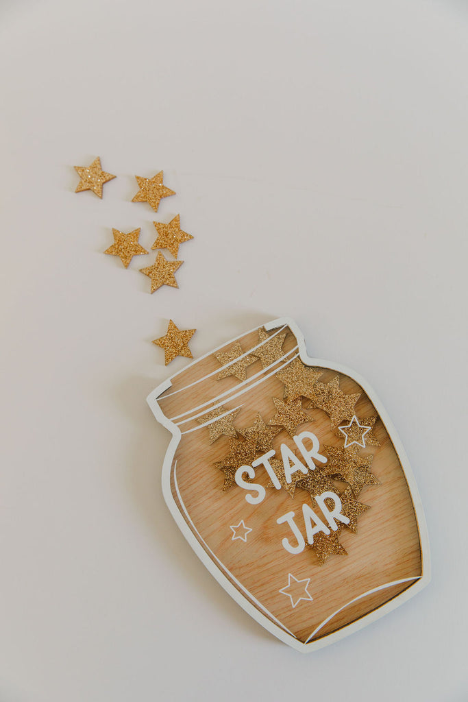 Wooden Star Jar