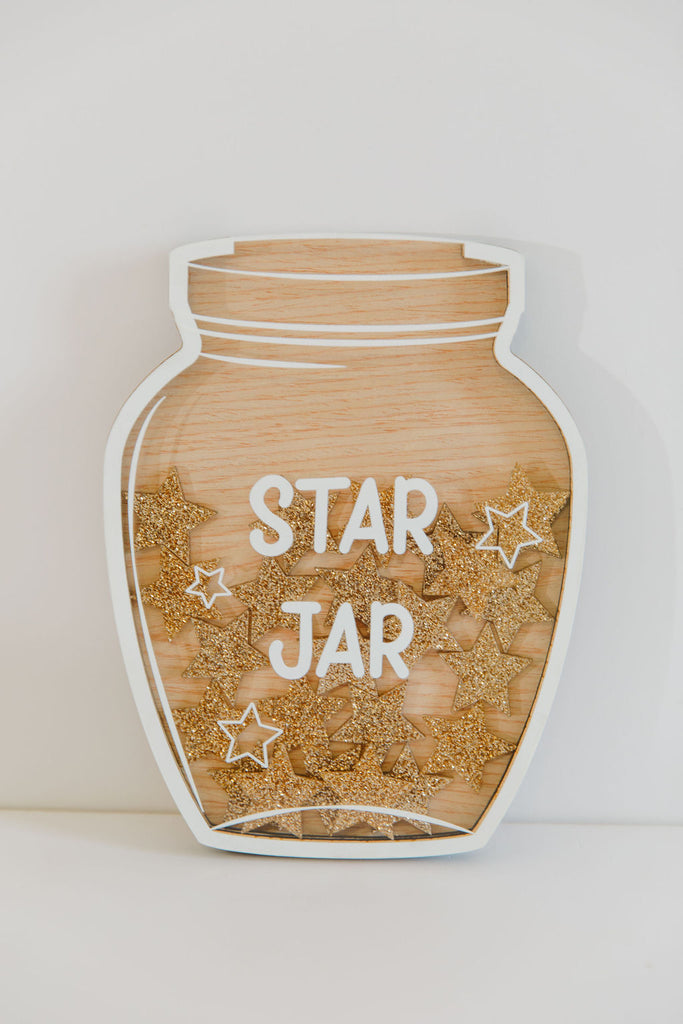 Wooden Star Jar