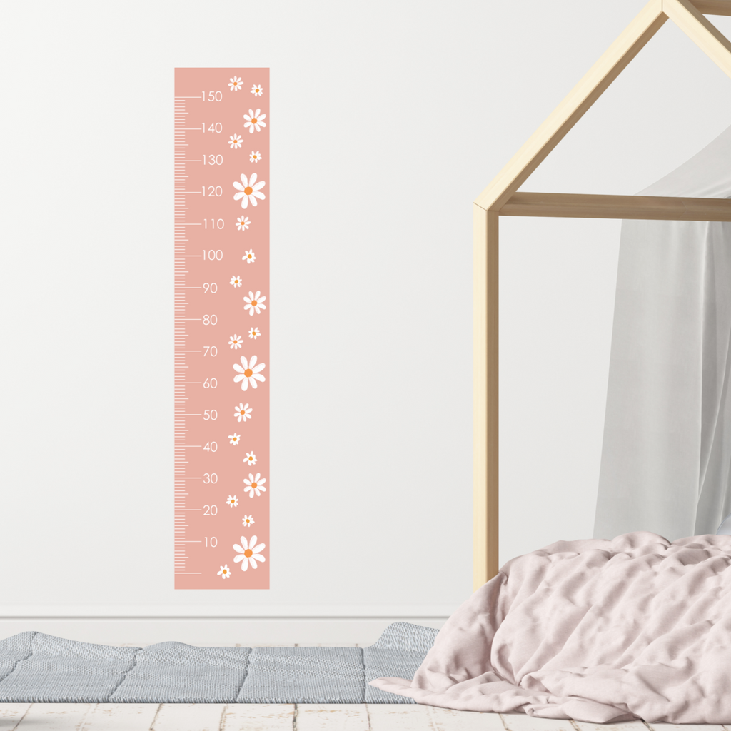 Daisy height chart wall sticker