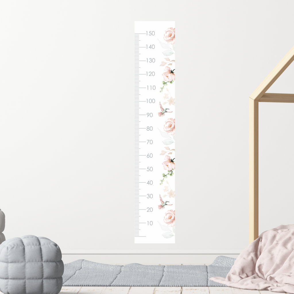 English Garden height chart wall sticker