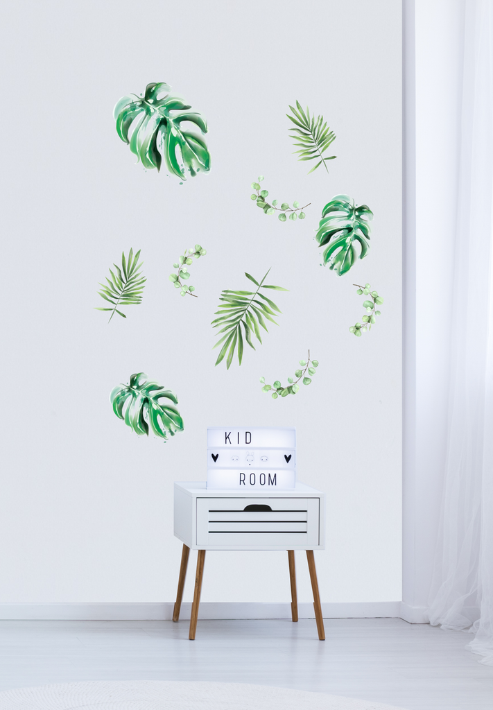 Tropical leaf wall stickers